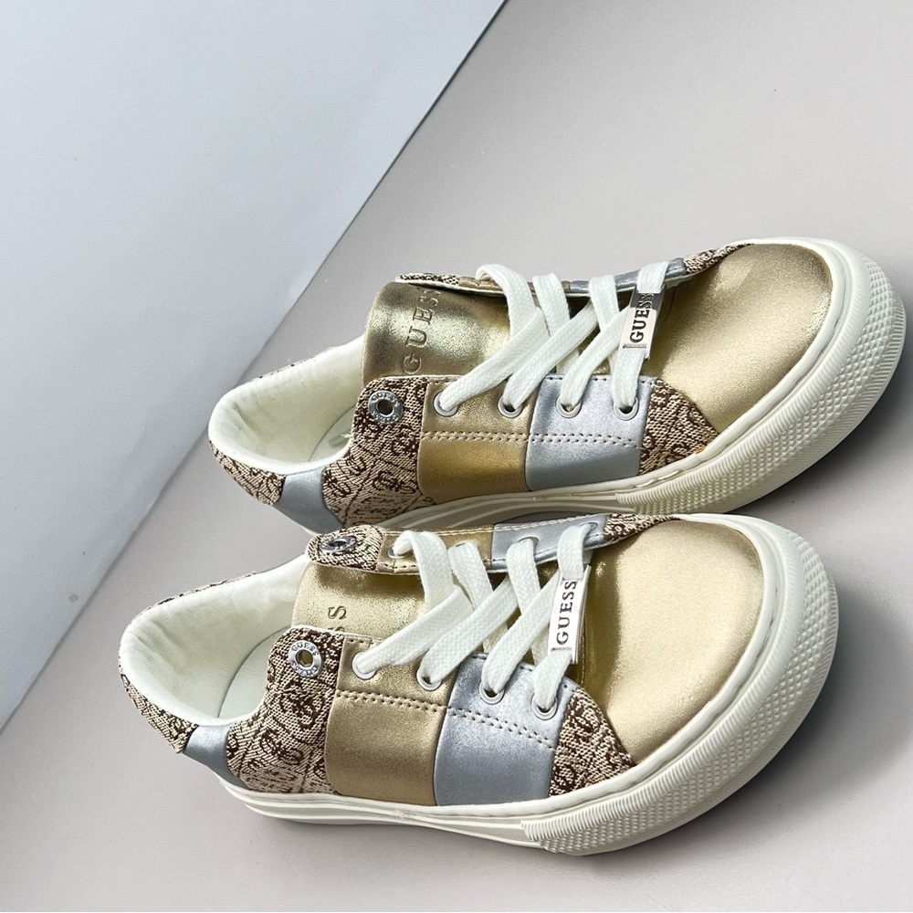 Guess Gold Lust Lace-Up Sneaker  Women's Size 8M - Picture 2 of 12